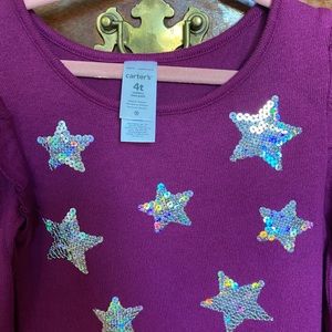 Soft Purple dress with sequin star detail